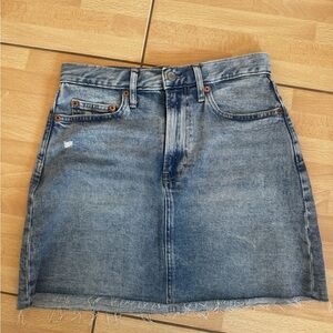 GAP Distressed Denim Mini Skirt.    Sz 2   NWOT!